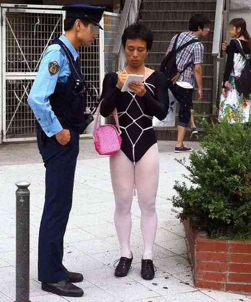 街で見掛けた変な人。