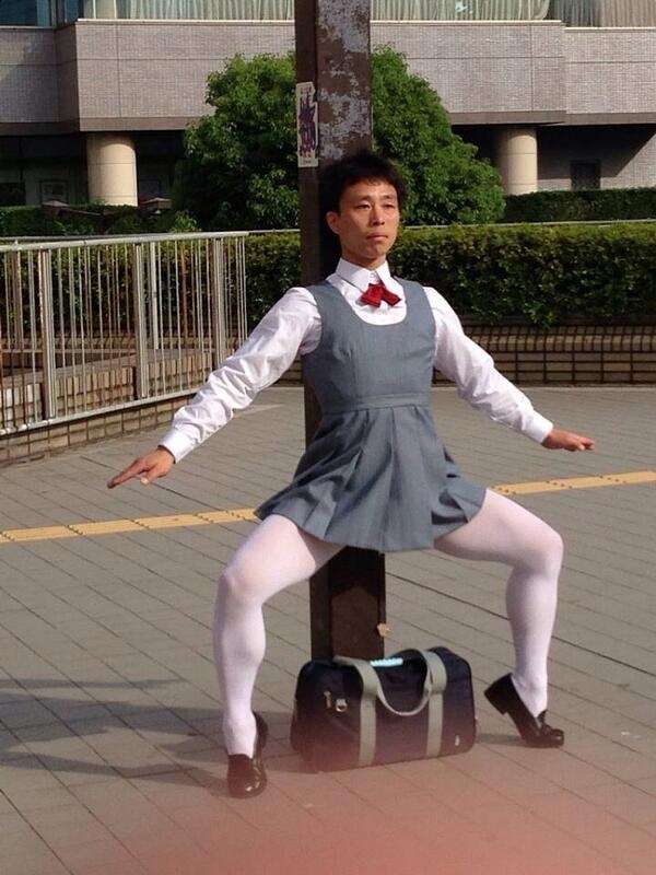 街で見掛けた変な人。