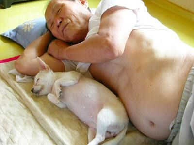 ペットは飼い主に似る?飼い主と同じポーズをとるワンコたちww