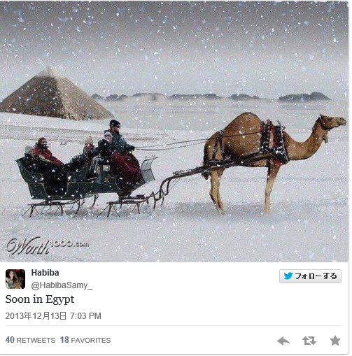 「子供たちが大喜び」…数十年ぶりにエジプト各地で降雪