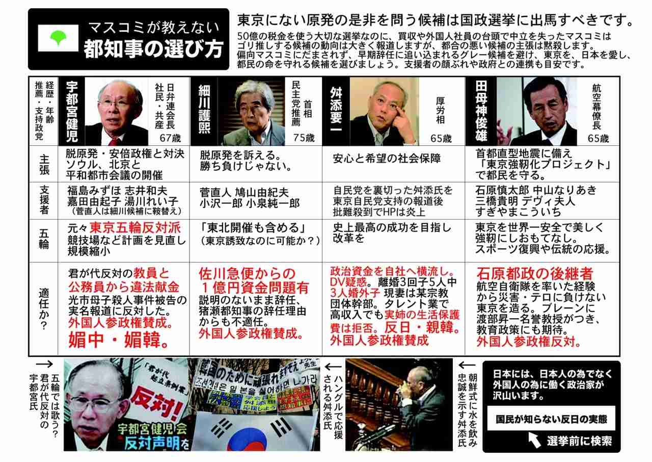 田母神氏、断トツ本命!? 都知事選アンケートで異変、8割以上の票集め