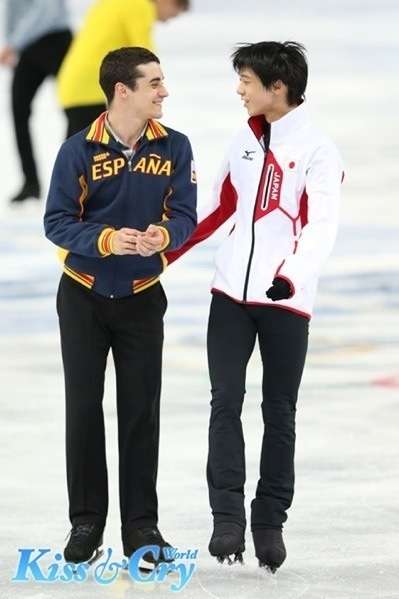 仲睦まじい羽生結弦とリプニツカヤをご覧ください