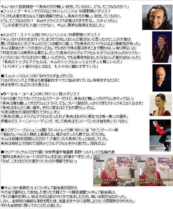 「私は試合でキム・ヨナ選手の試合を直接見たことがない。最近出場した大会もすべてB級」リプニツカヤの発言にヨナファン激怒