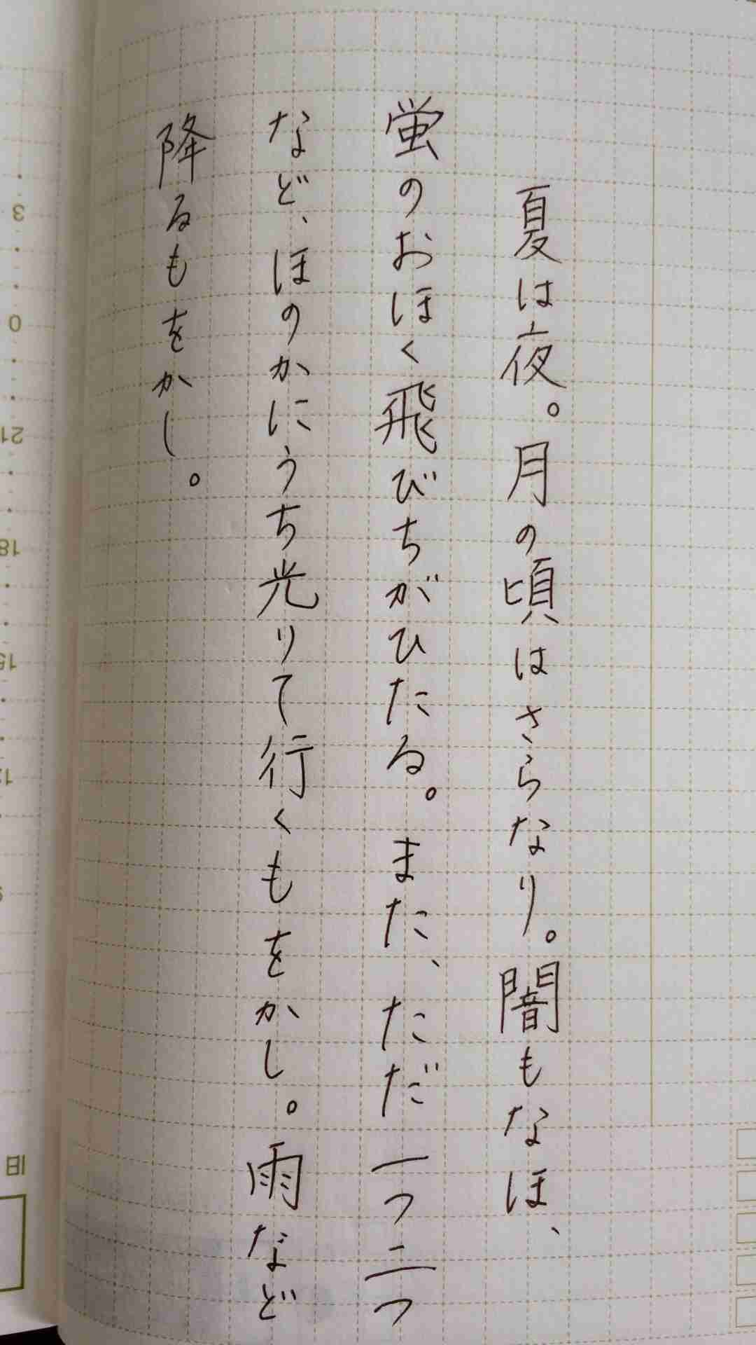 字はキレイですか？