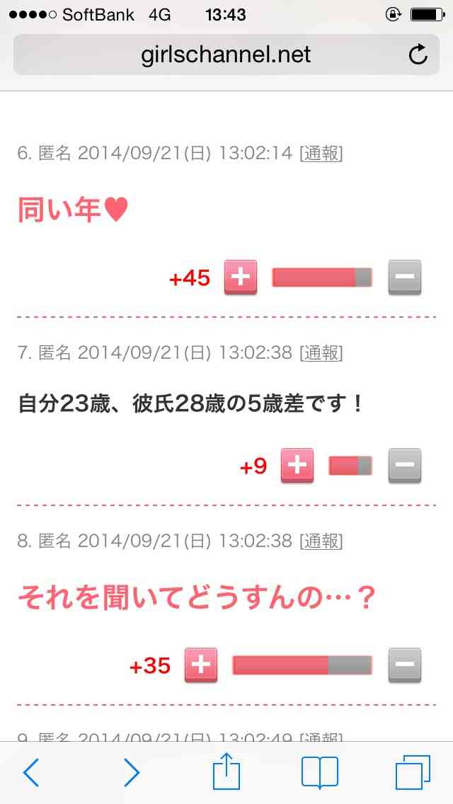 彼氏、旦那と何歳差ですか?