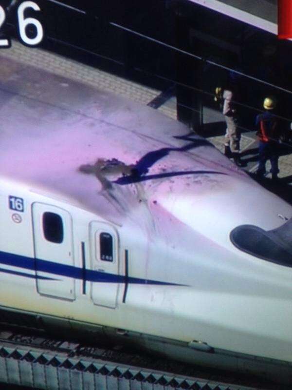 新幹線の屋根に上った男性感電…停電で一時運転見合わせ