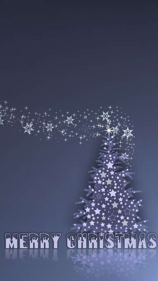 クリスマスの壁紙を貼るトピ