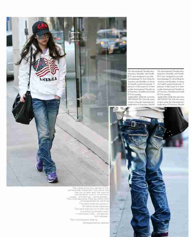可愛い、素敵なジーンズファッションコーデ