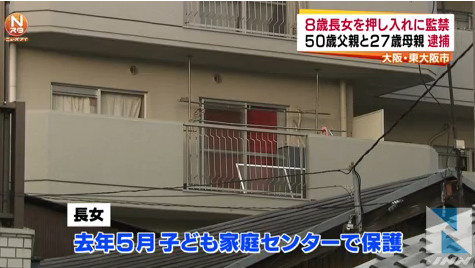 8歳長女監禁:押し入れに鍵、50歳義父と27歳母逮捕