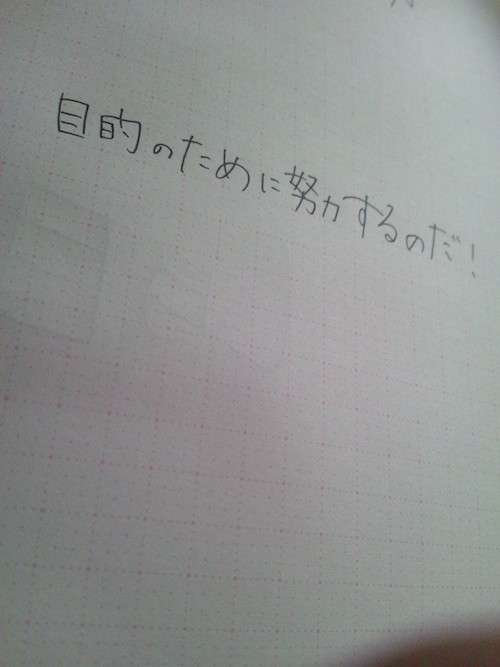 自分の目標や座右の銘を手書きで表明するトピ