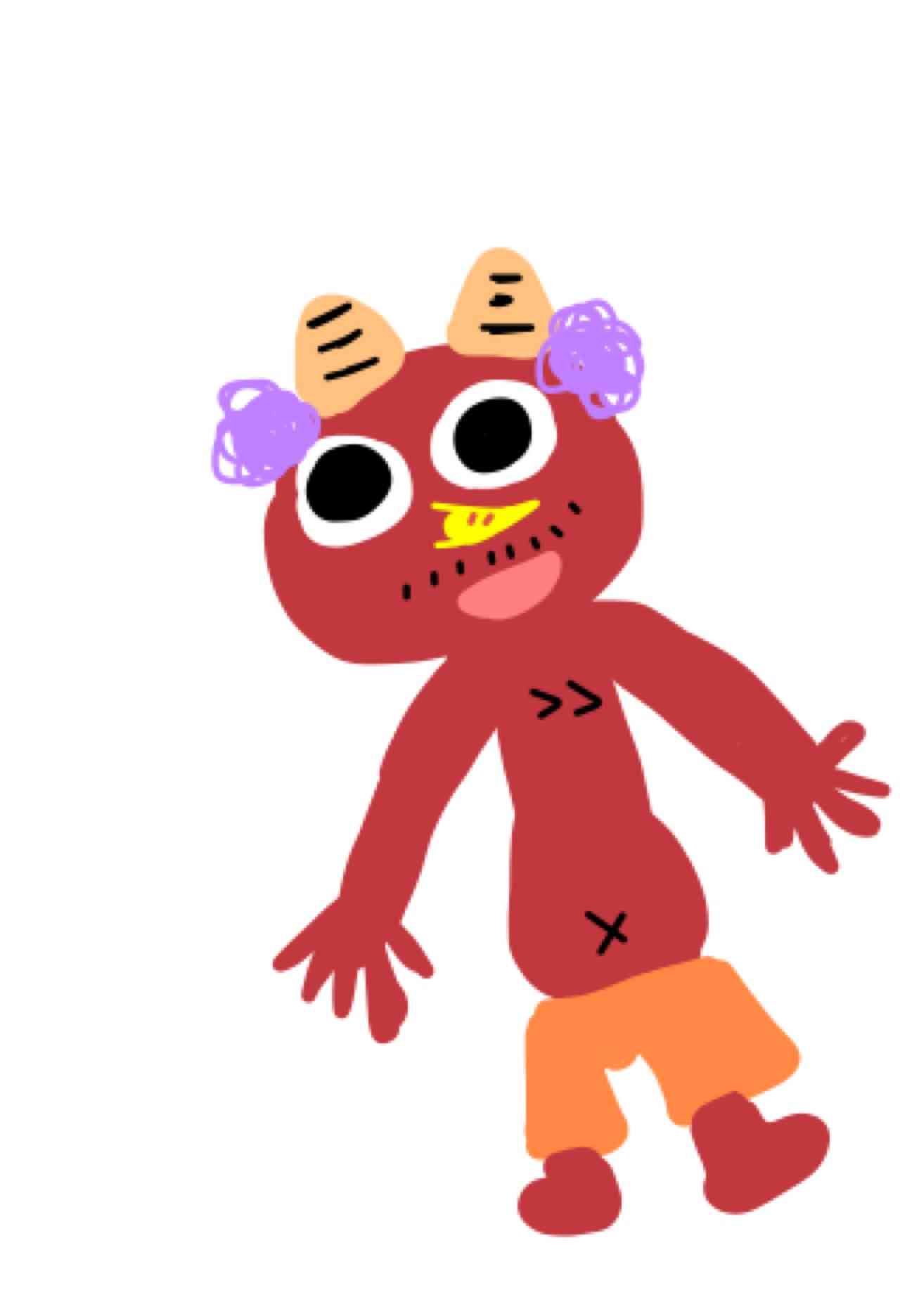 何も見ずに鬼の絵を描いてみるトピ
