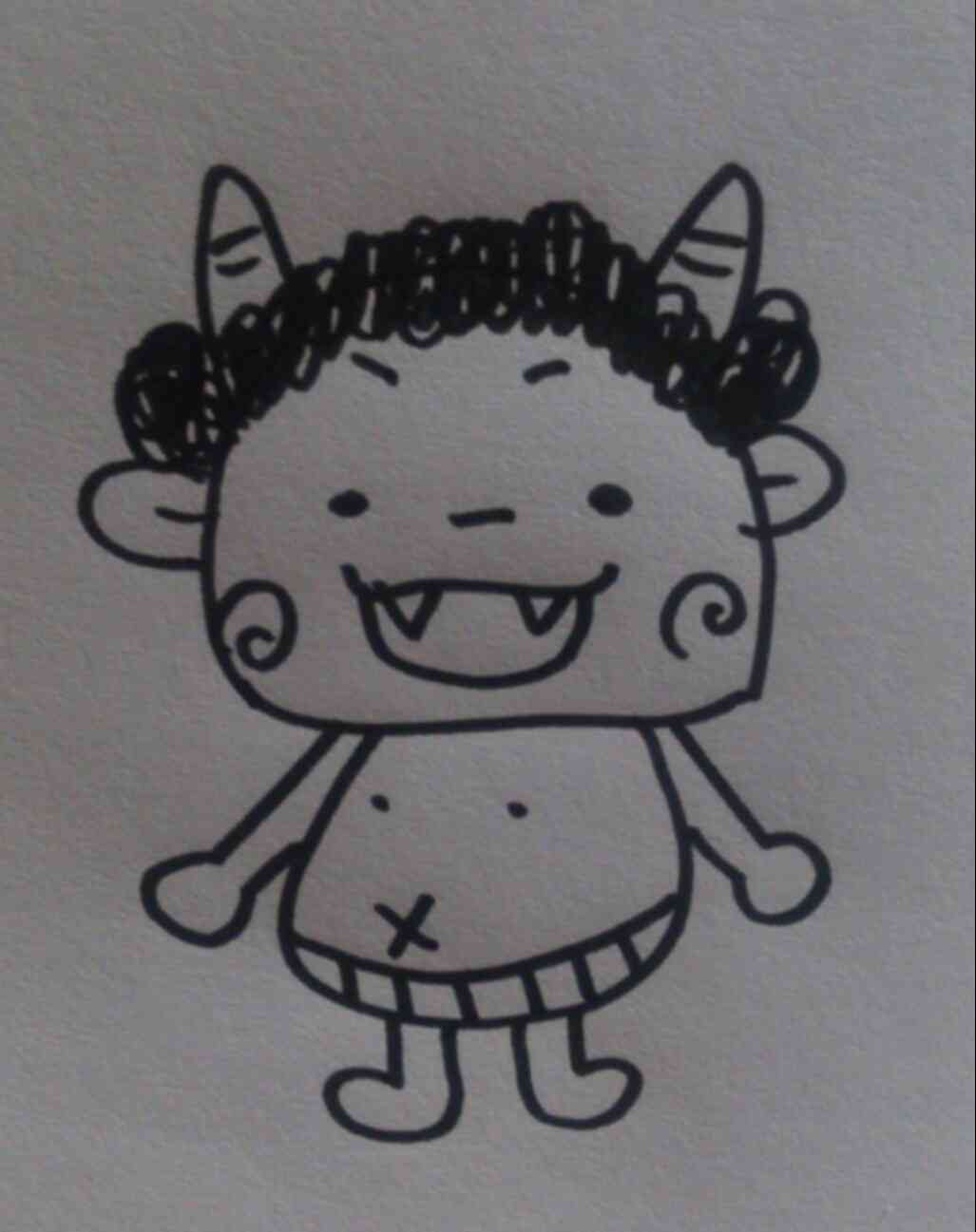 何も見ずに鬼の絵を描いてみるトピ