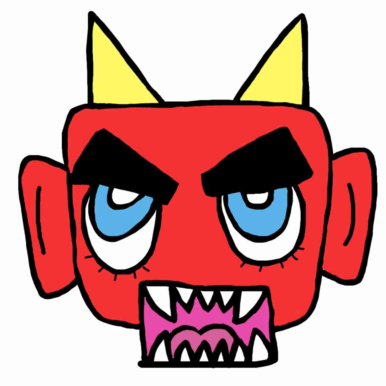 何も見ずに鬼の絵を描いてみるトピ