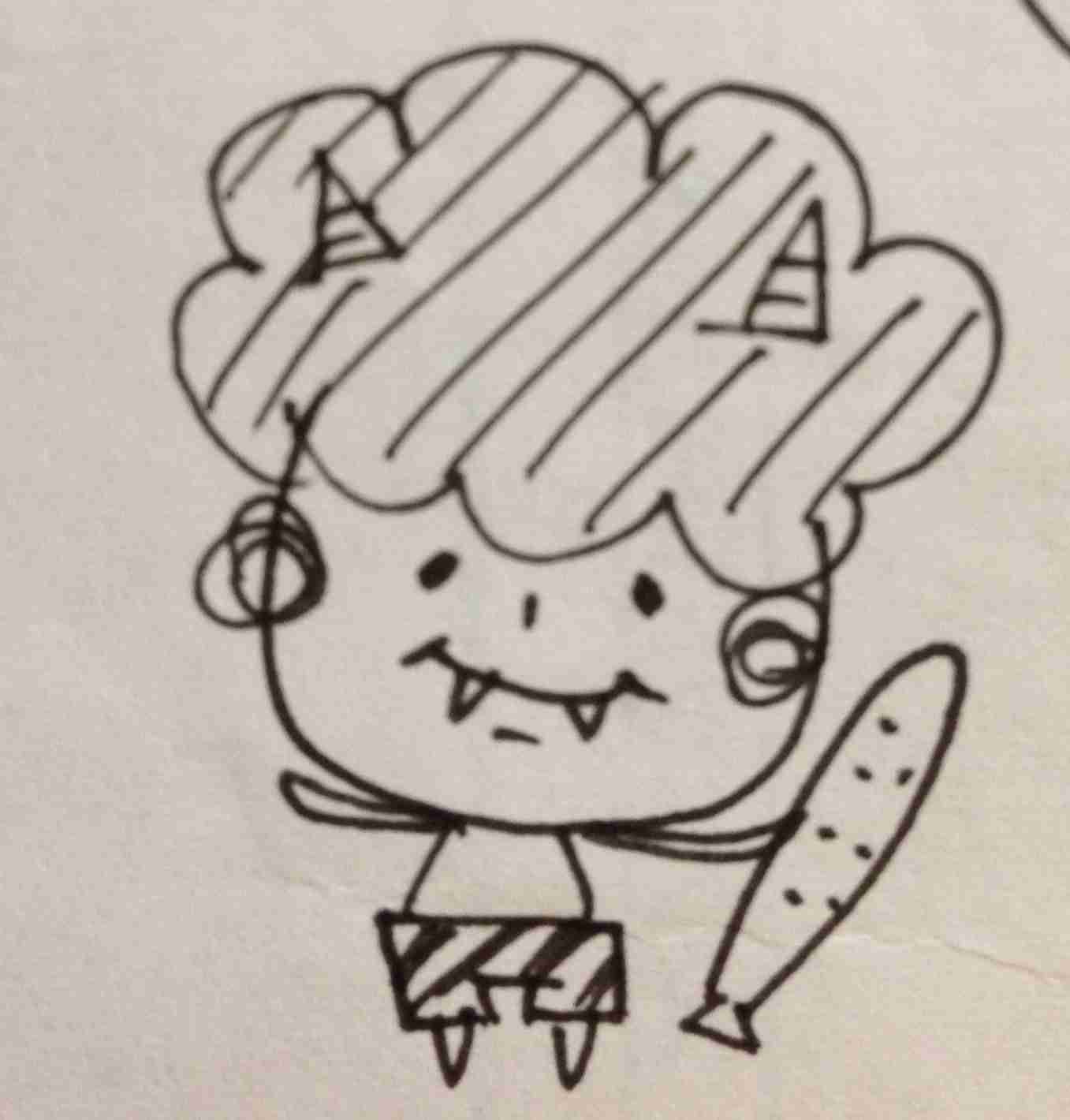 何も見ずに鬼の絵を描いてみるトピ