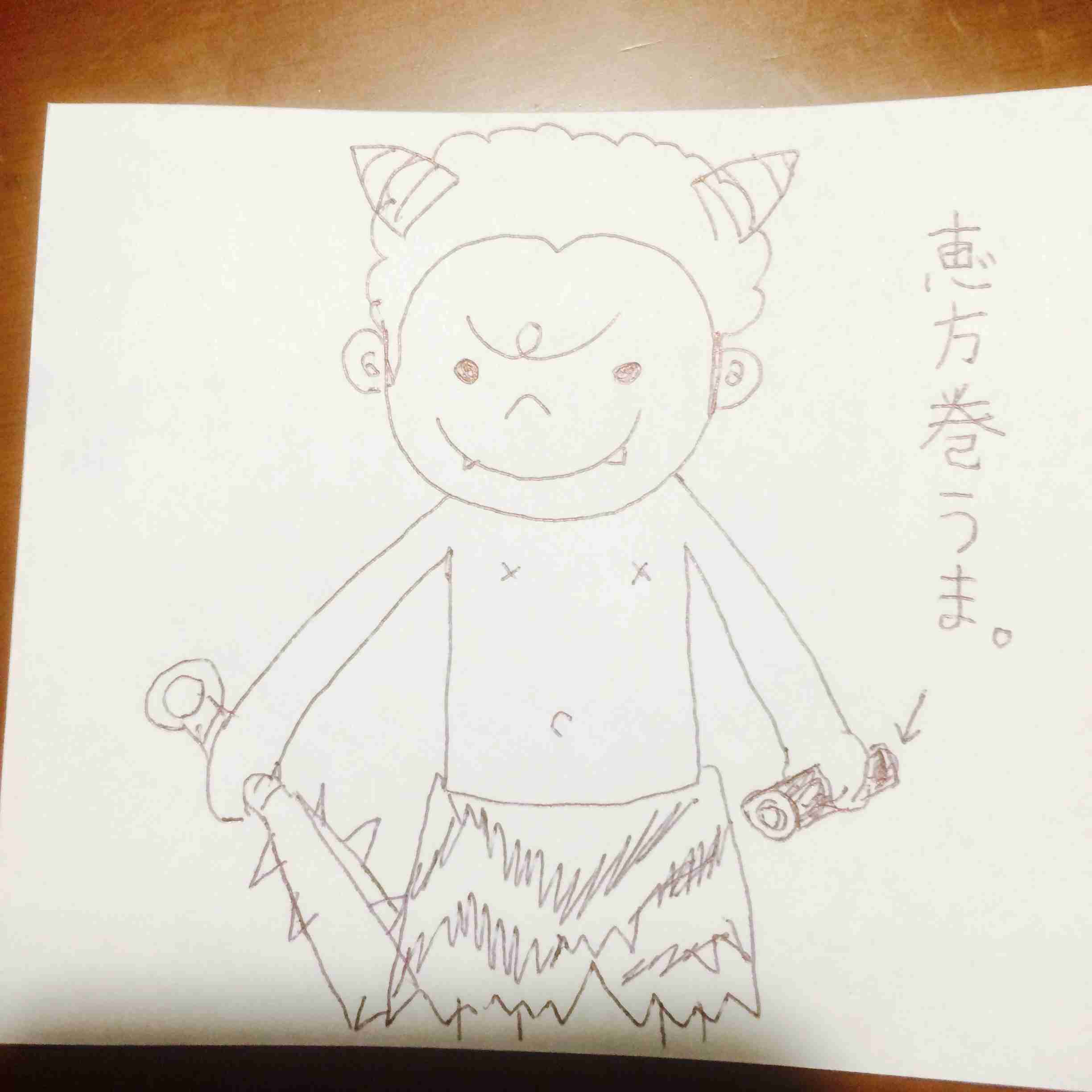 何も見ずに鬼の絵を描いてみるトピ