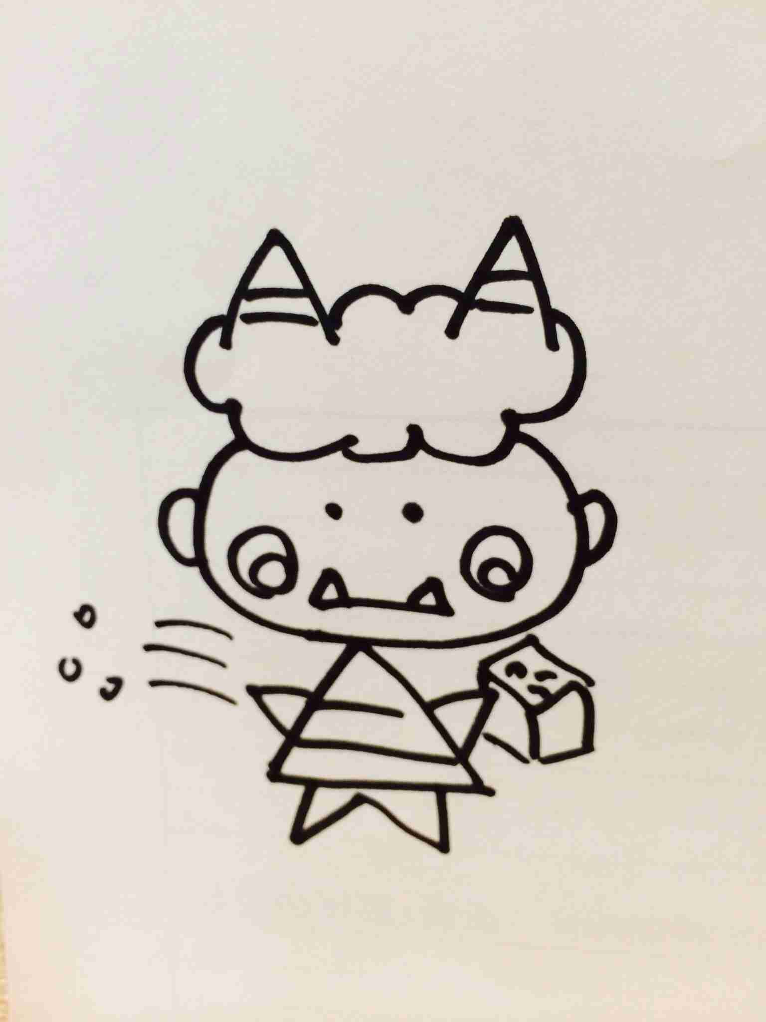 何も見ずに鬼の絵を描いてみるトピ