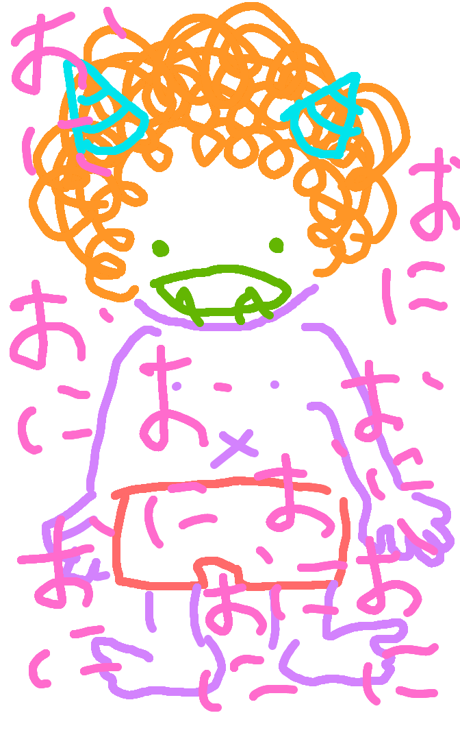 何も見ずに鬼の絵を描いてみるトピ