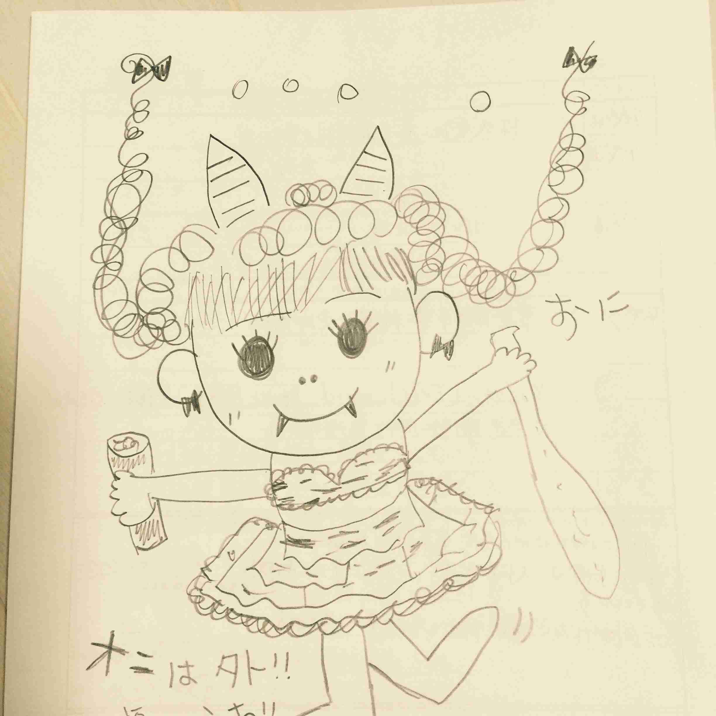 何も見ずに鬼の絵を描いてみるトピ