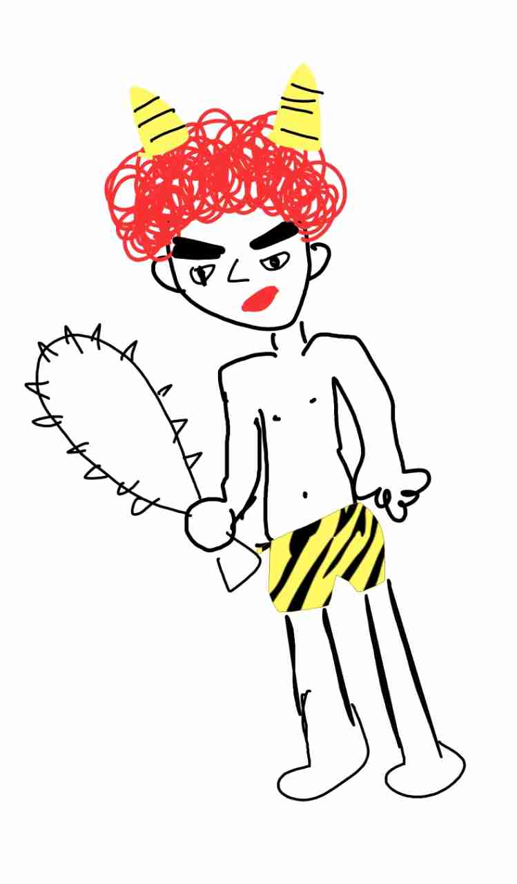 何も見ずに鬼の絵を描いてみるトピ