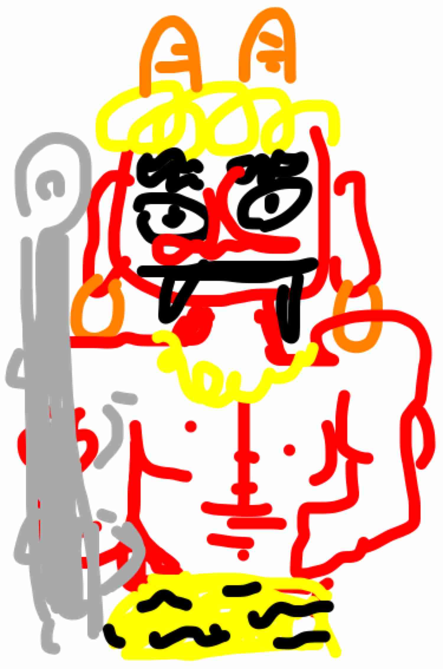 何も見ずに鬼の絵を描いてみるトピ
