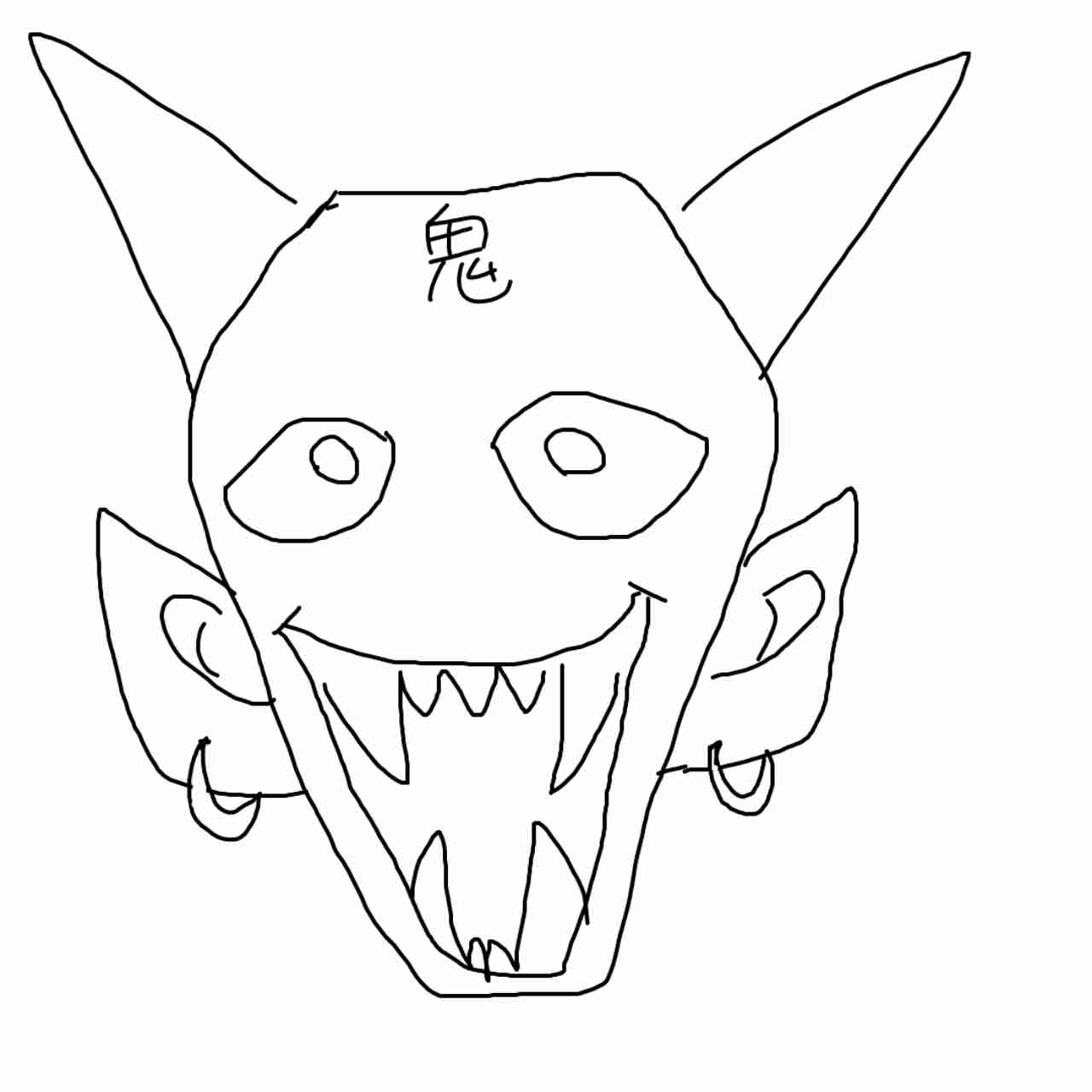 何も見ずに鬼の絵を描いてみるトピ