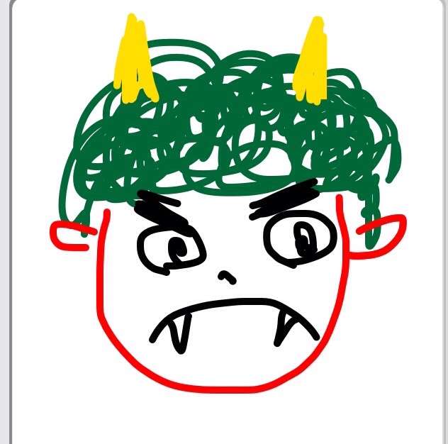 何も見ずに鬼の絵を描いてみるトピ
