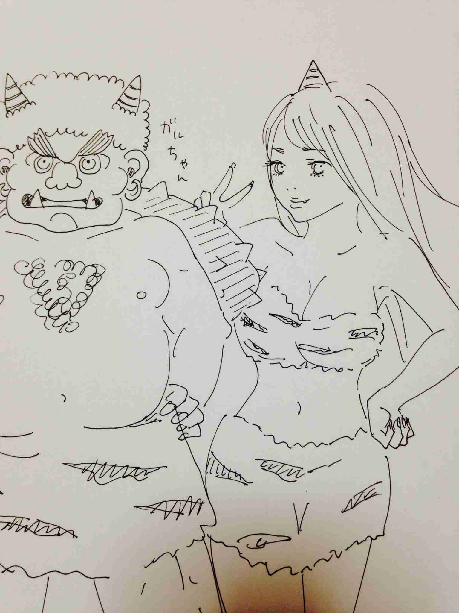 何も見ずに鬼の絵を描いてみるトピ
