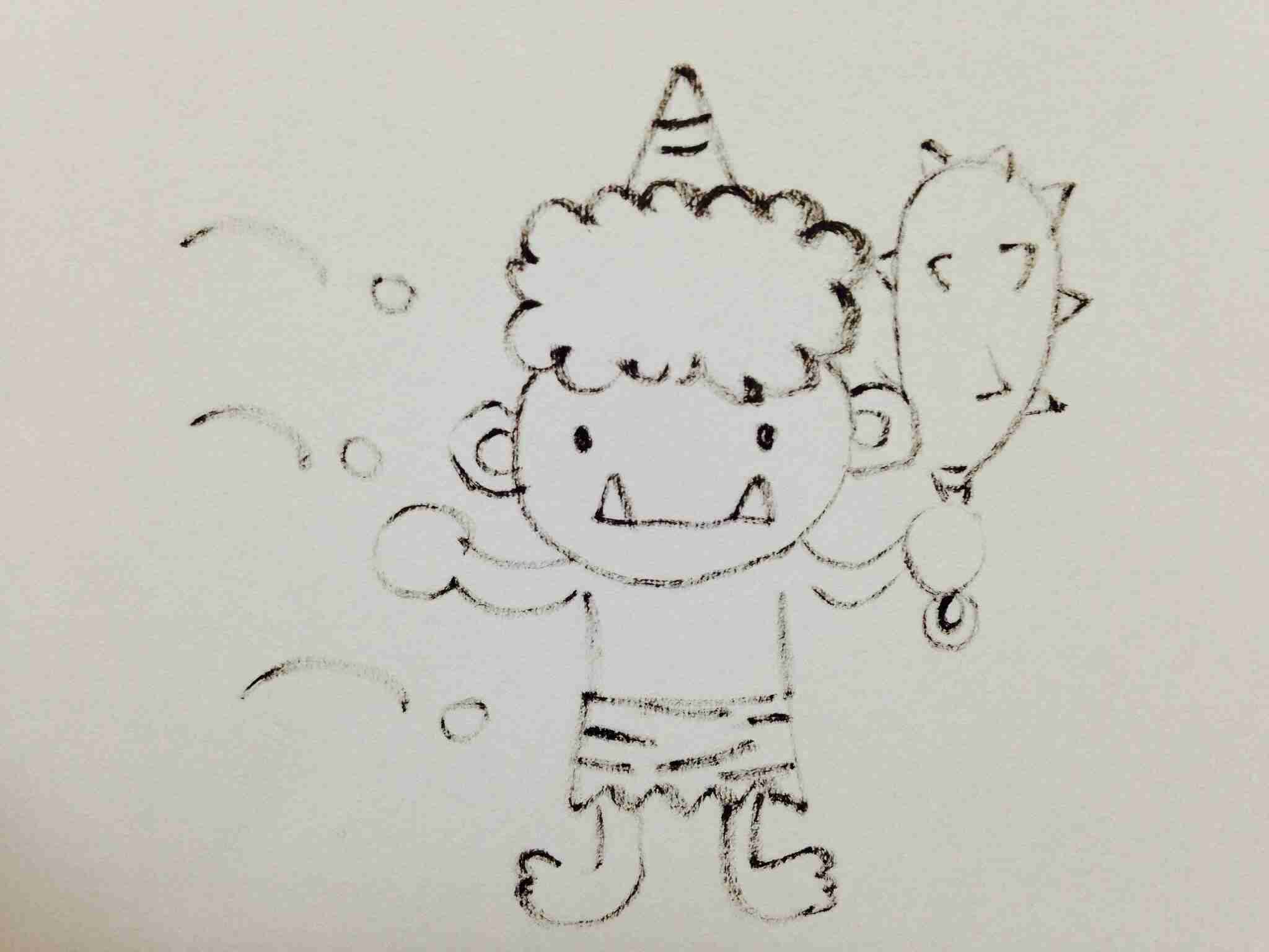 何も見ずに鬼の絵を描いてみるトピ