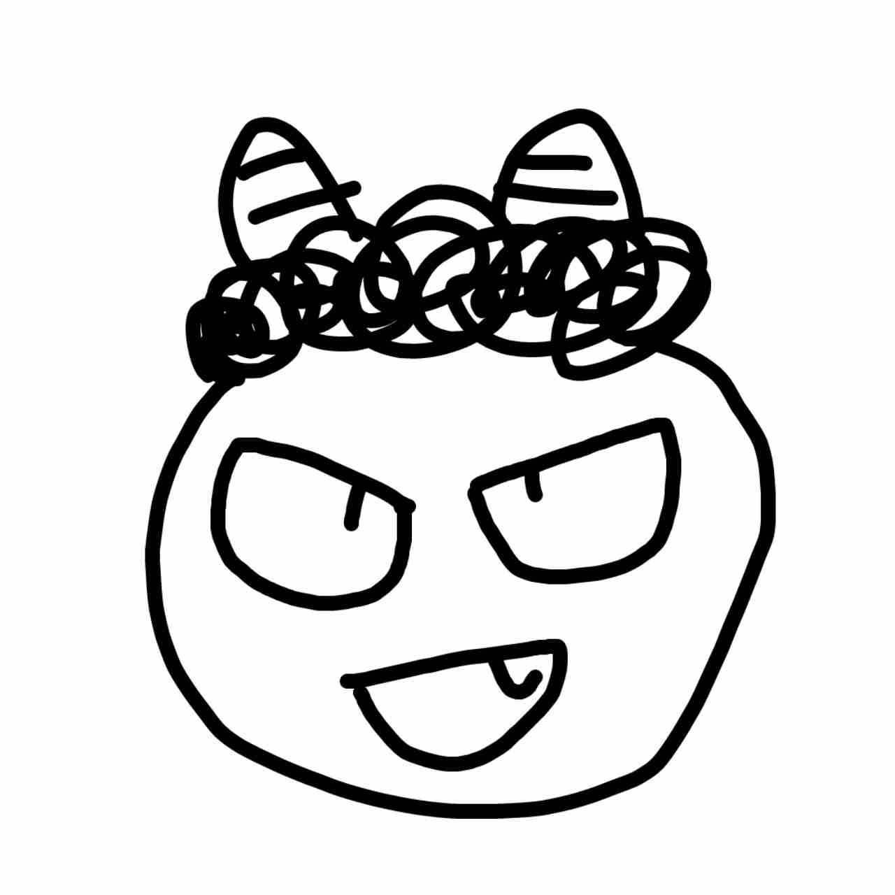 何も見ずに鬼の絵を描いてみるトピ
