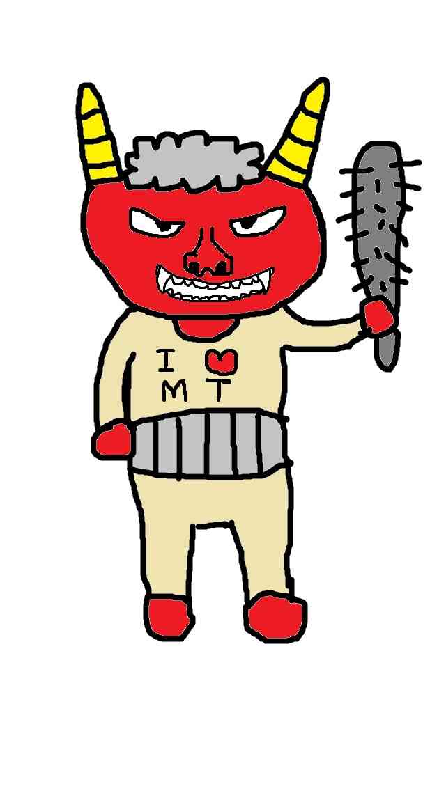 何も見ずに鬼の絵を描いてみるトピ