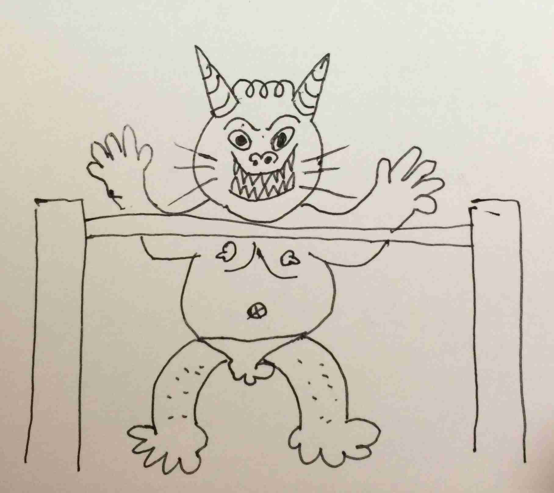 何も見ずに鬼の絵を描いてみるトピ