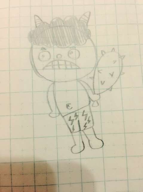 何も見ずに鬼の絵を描いてみるトピ
