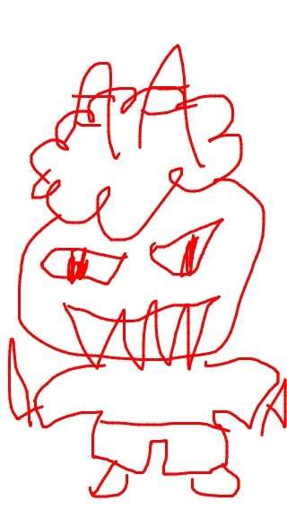 何も見ずに鬼の絵を描いてみるトピ