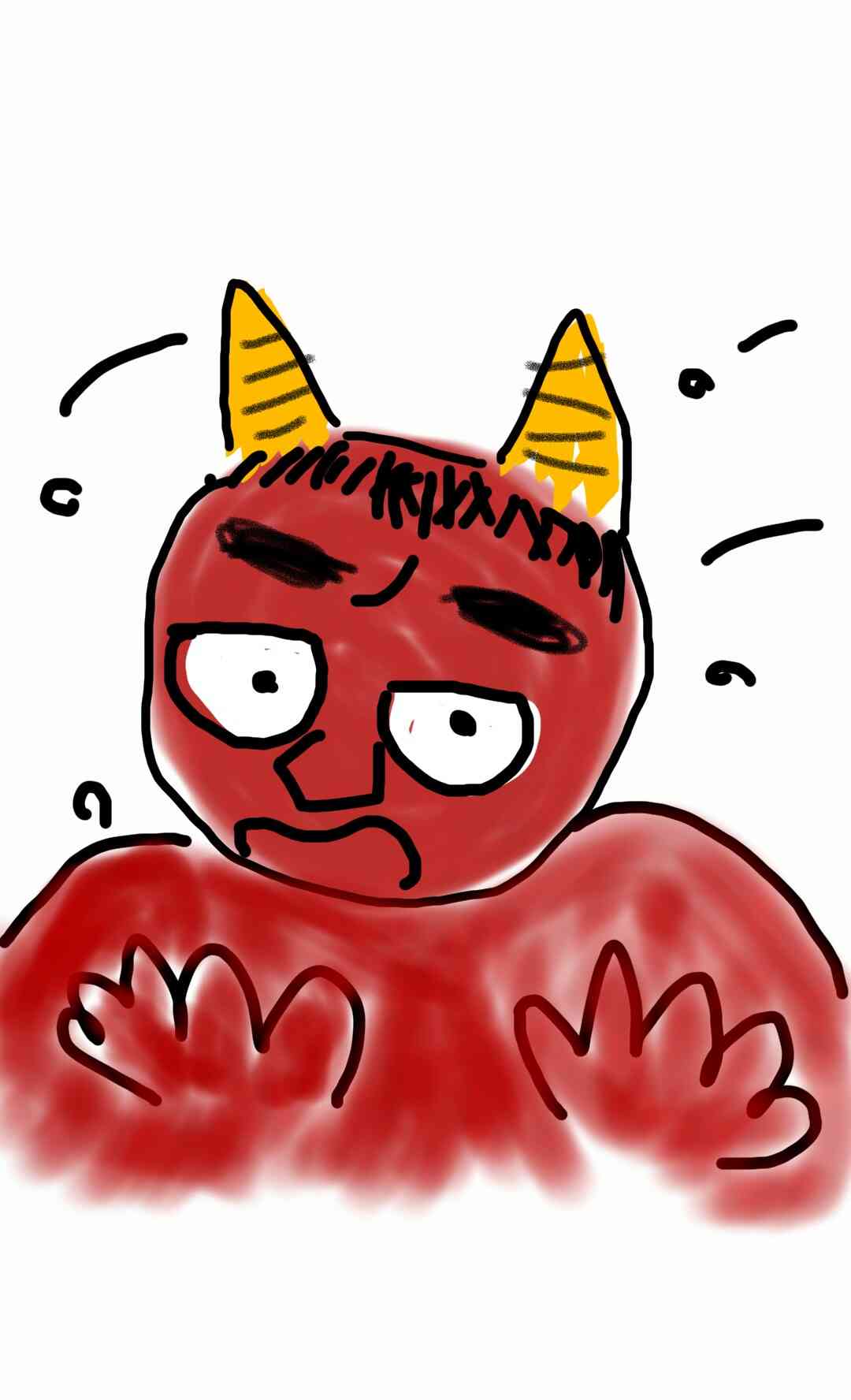 何も見ずに鬼の絵を描いてみるトピ
