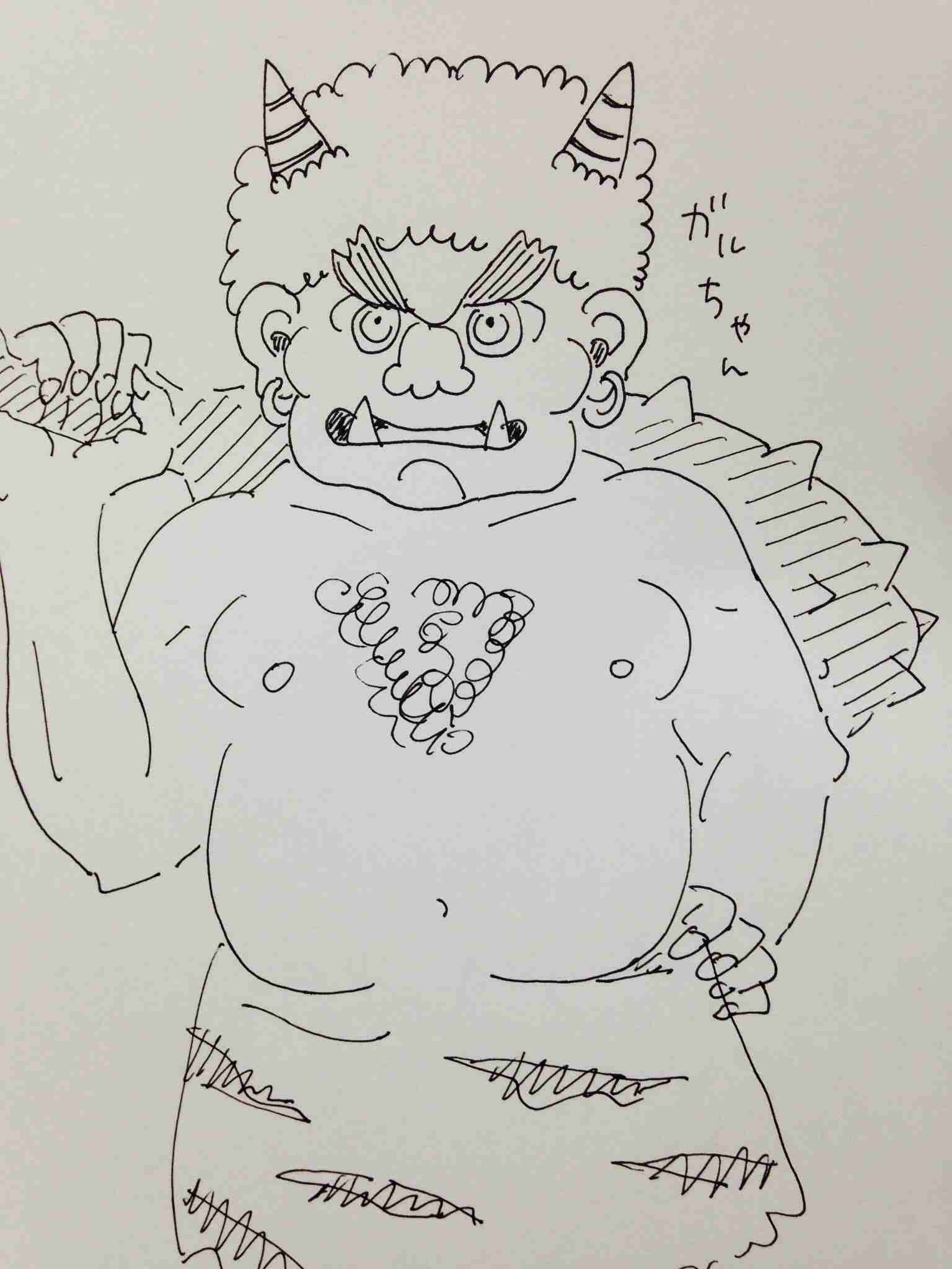 何も見ずに鬼の絵を描いてみるトピ