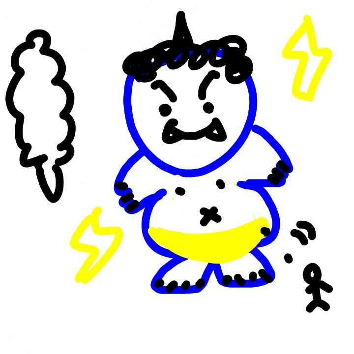 何も見ずに鬼の絵を描いてみるトピ