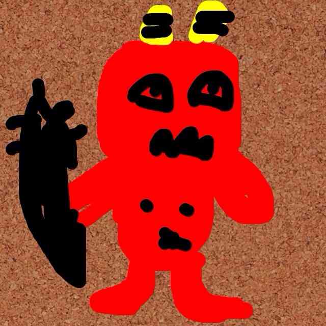何も見ずに鬼の絵を描いてみるトピ