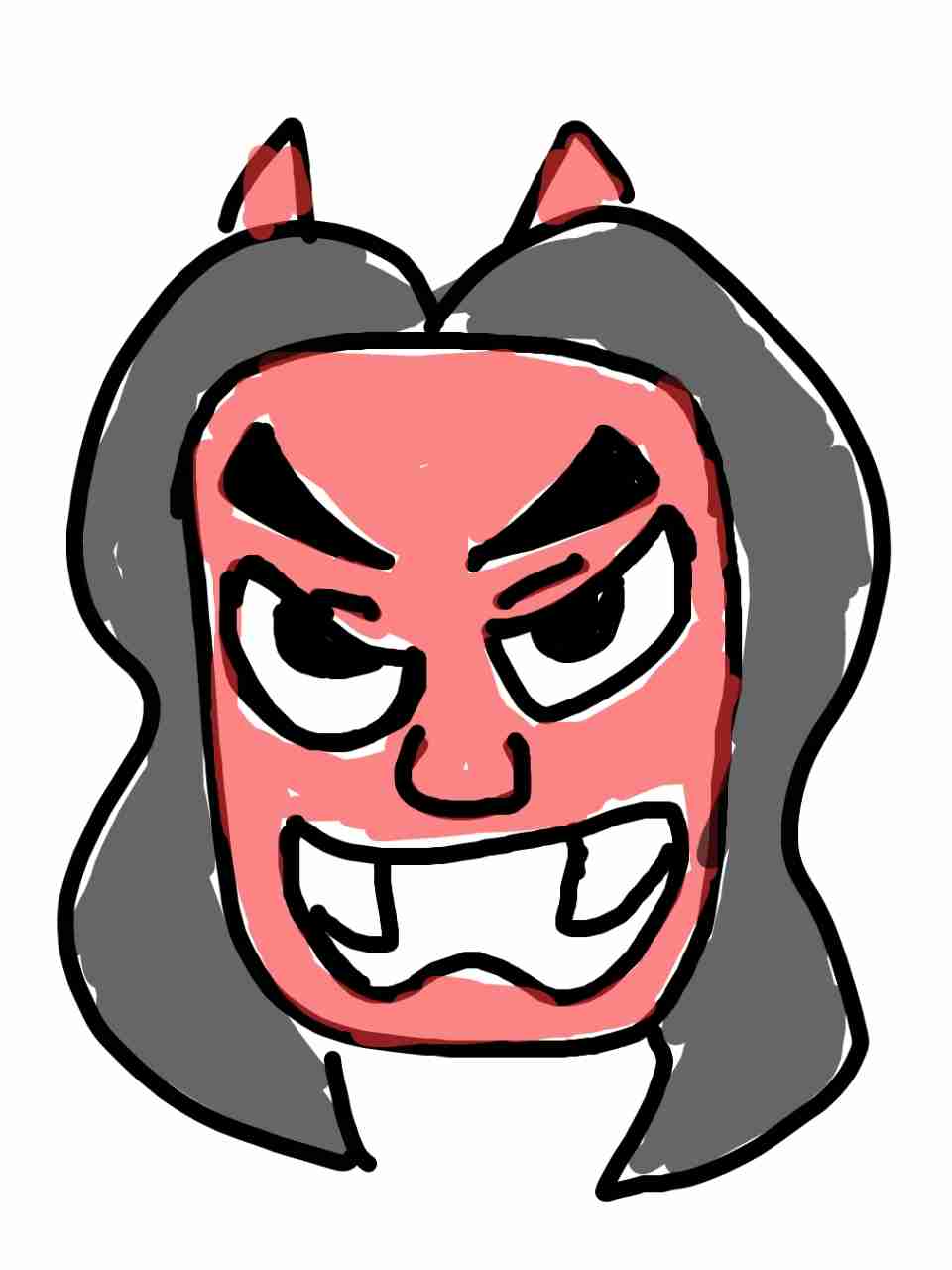 何も見ずに鬼の絵を描いてみるトピ