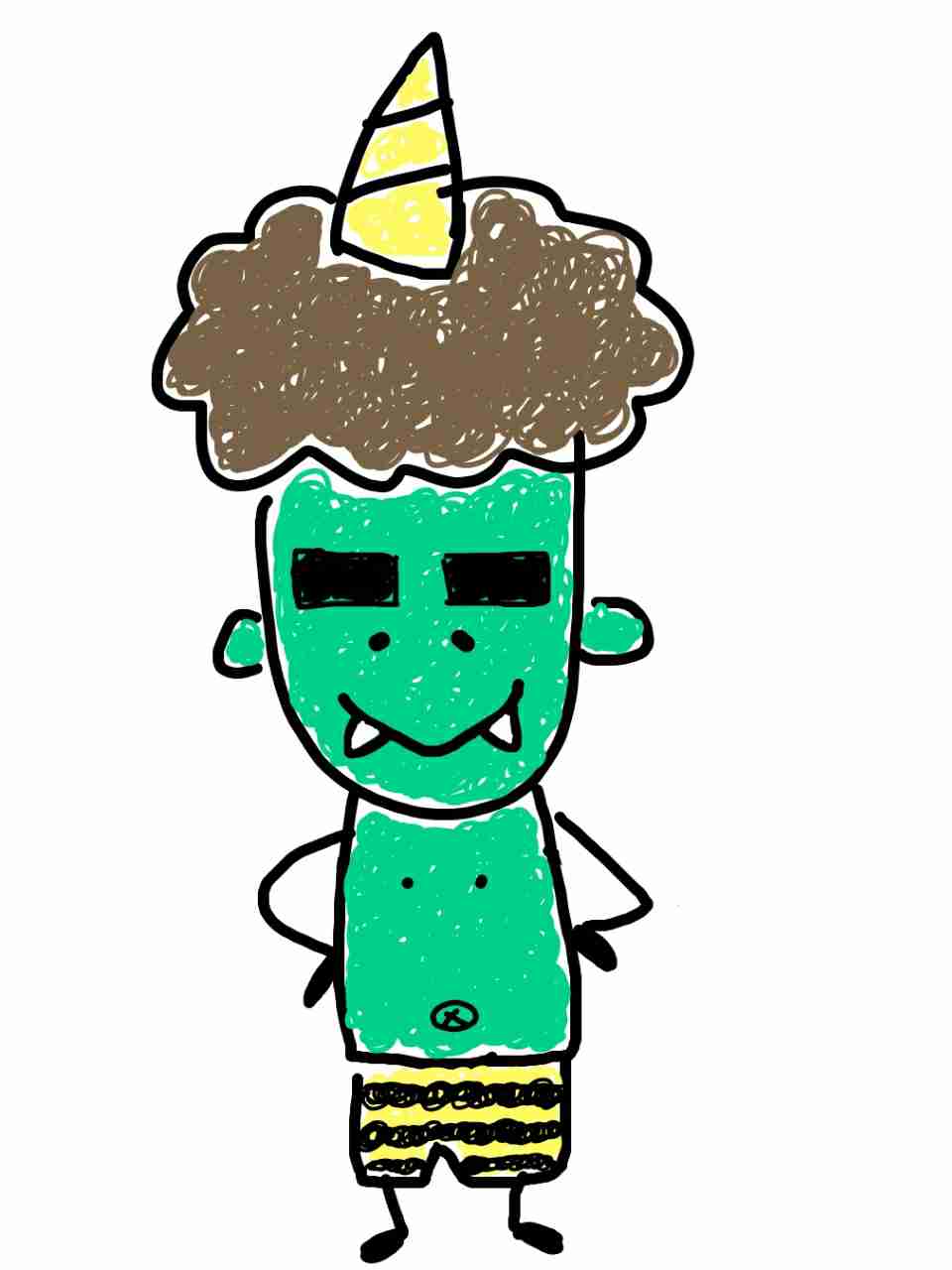 何も見ずに鬼の絵を描いてみるトピ