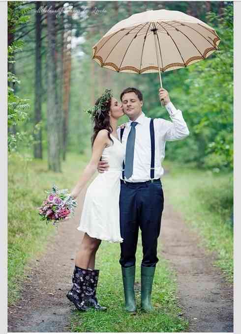 結婚式が雨だった人