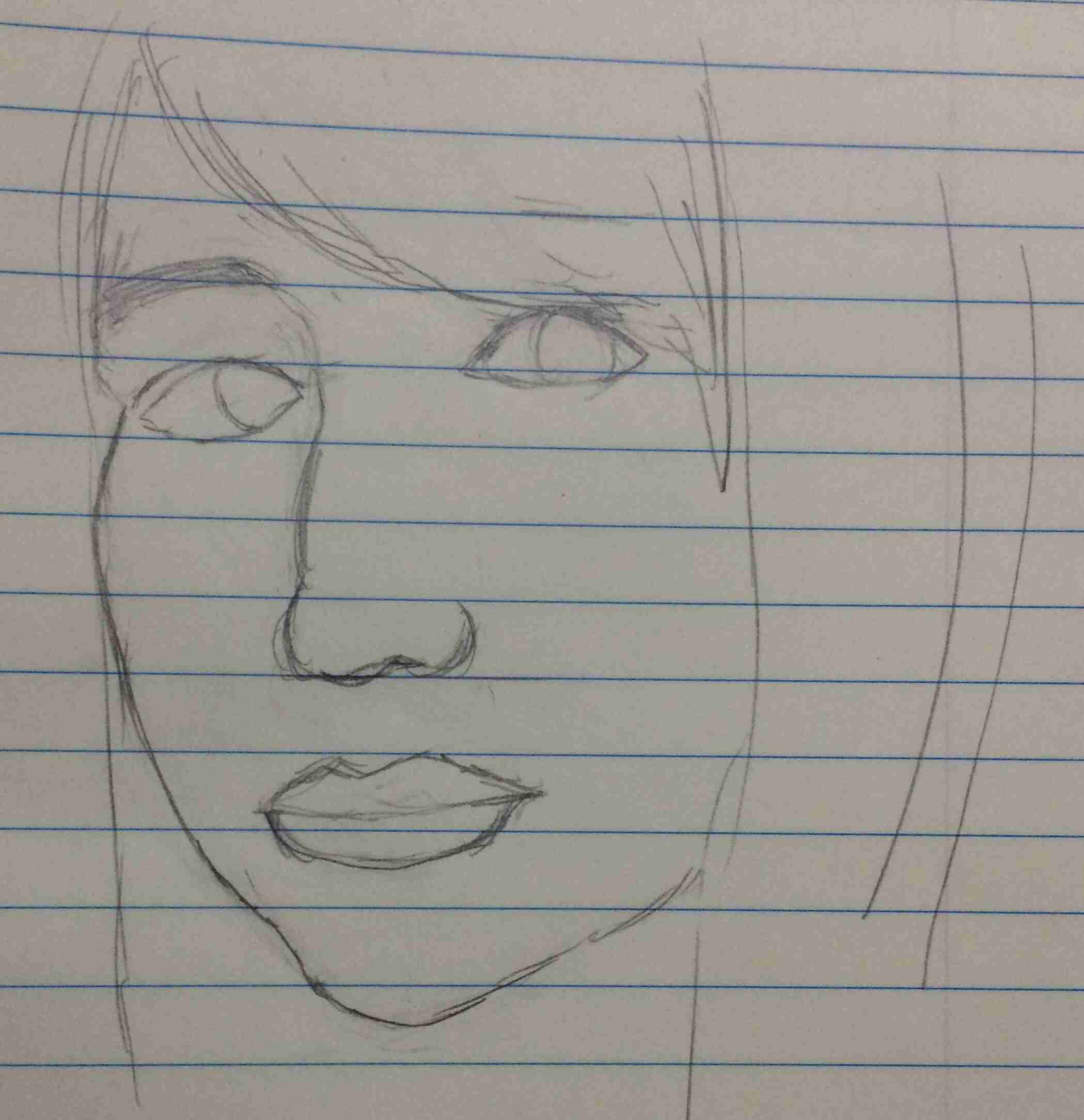 自画像を描いてみるトピ