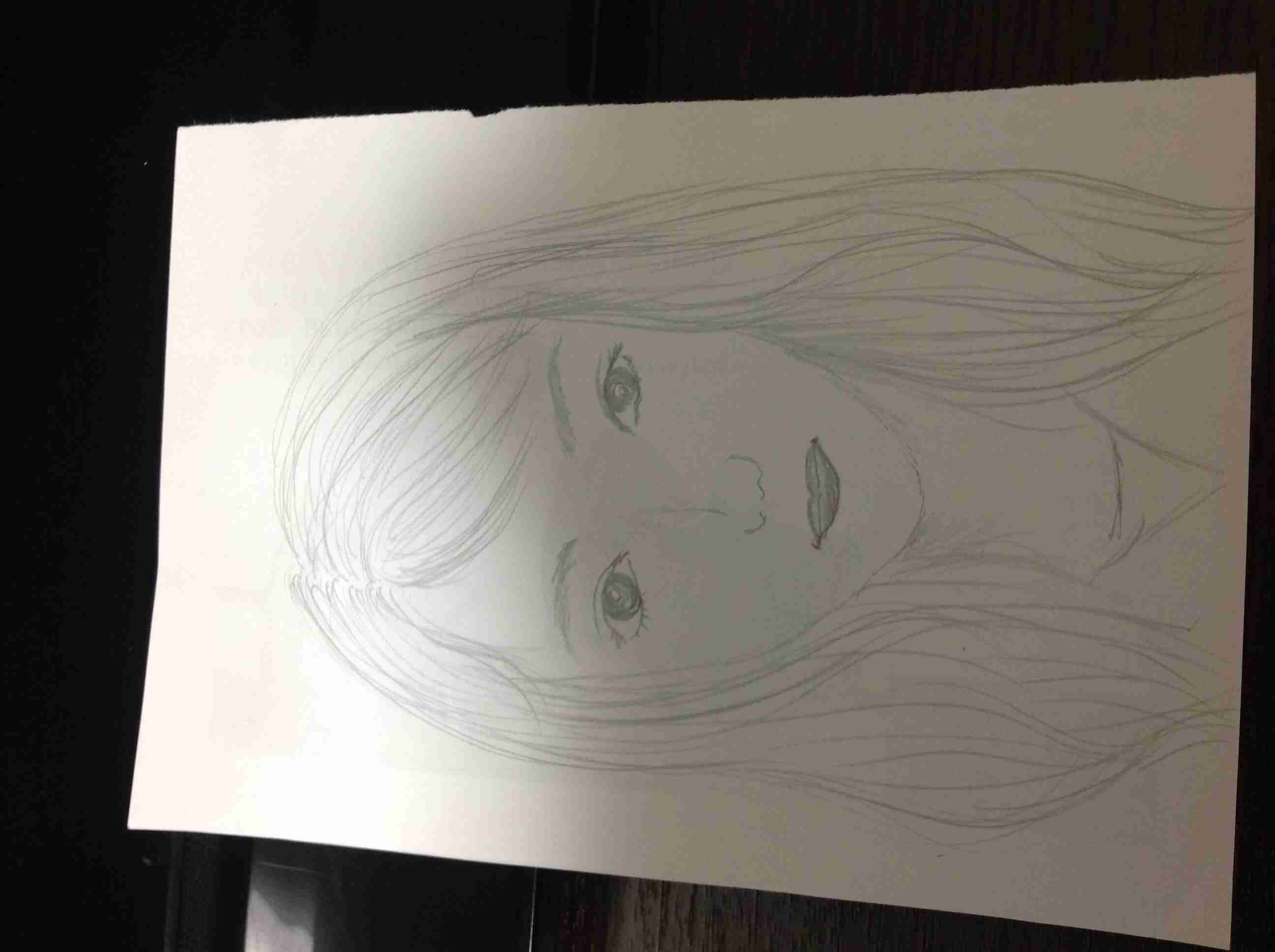 自画像を描いてみるトピ