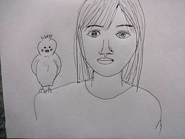 自画像を描いてみるトピ