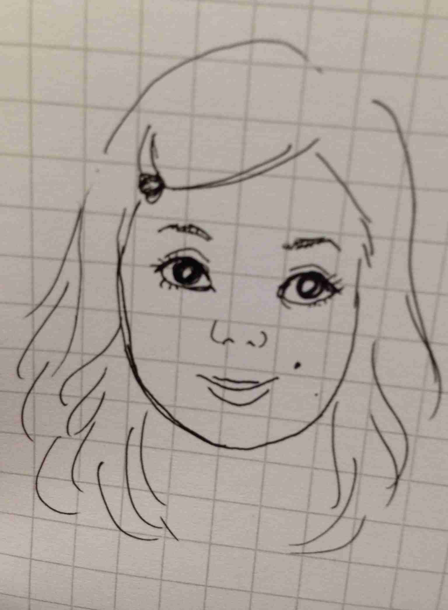 自画像を描いてみるトピ