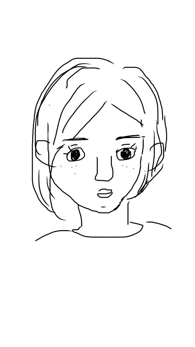 自画像を描いてみるトピ