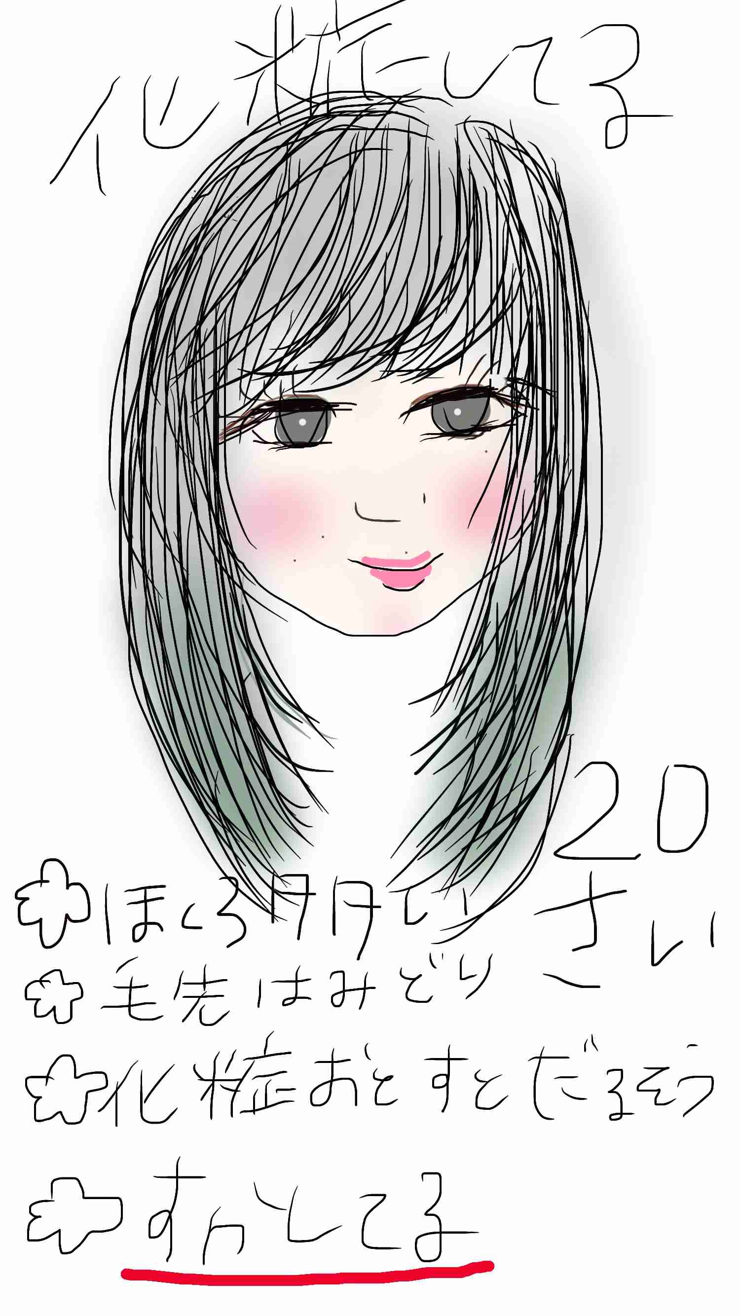 自画像を描いてみるトピ