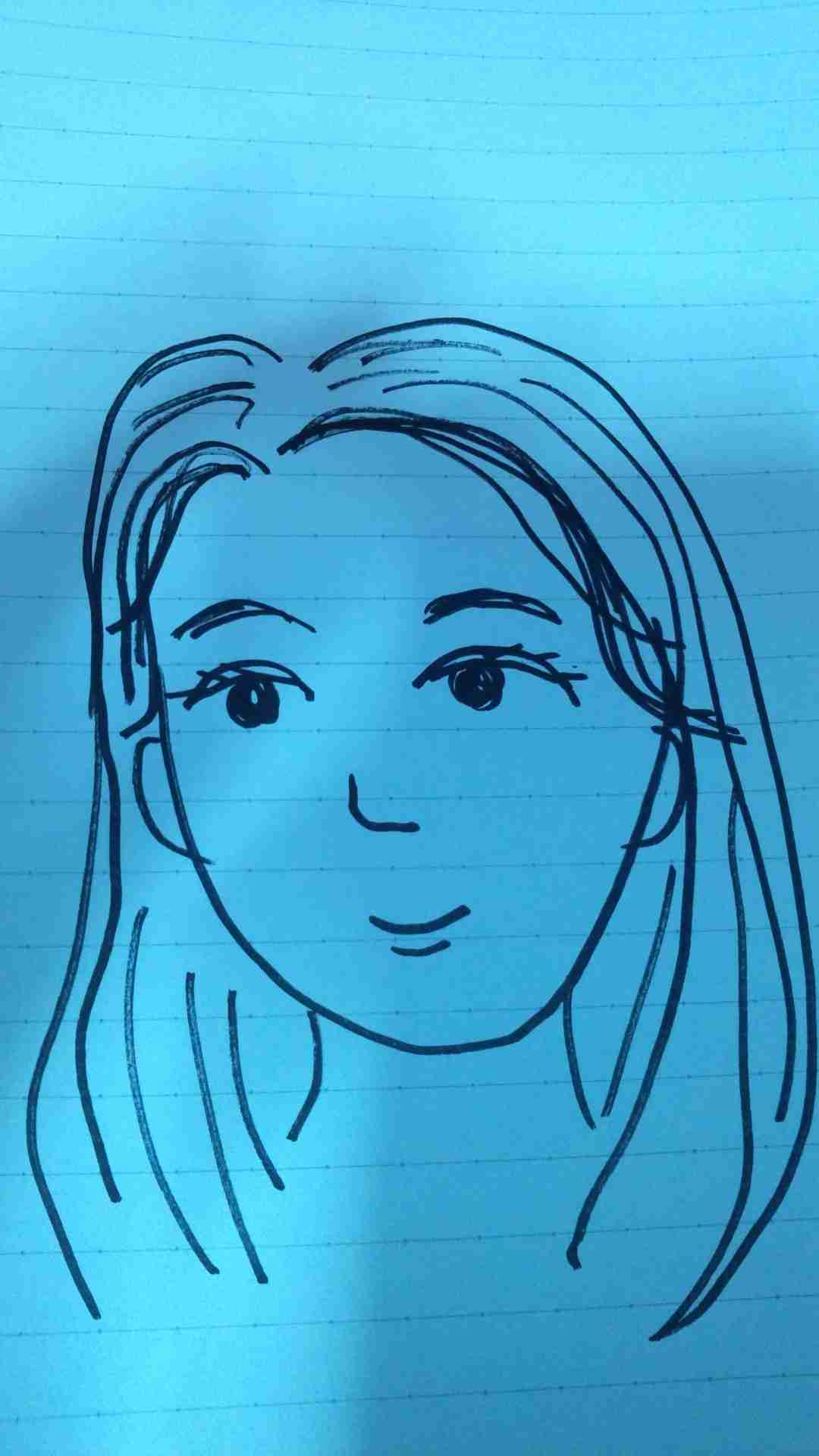 自画像を描いてみるトピ
