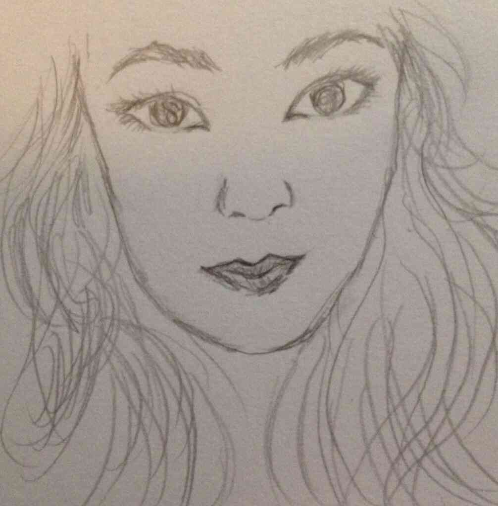 自画像を描いてみるトピ