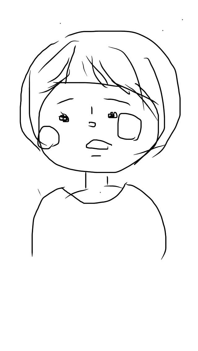 自画像を描いてみるトピ