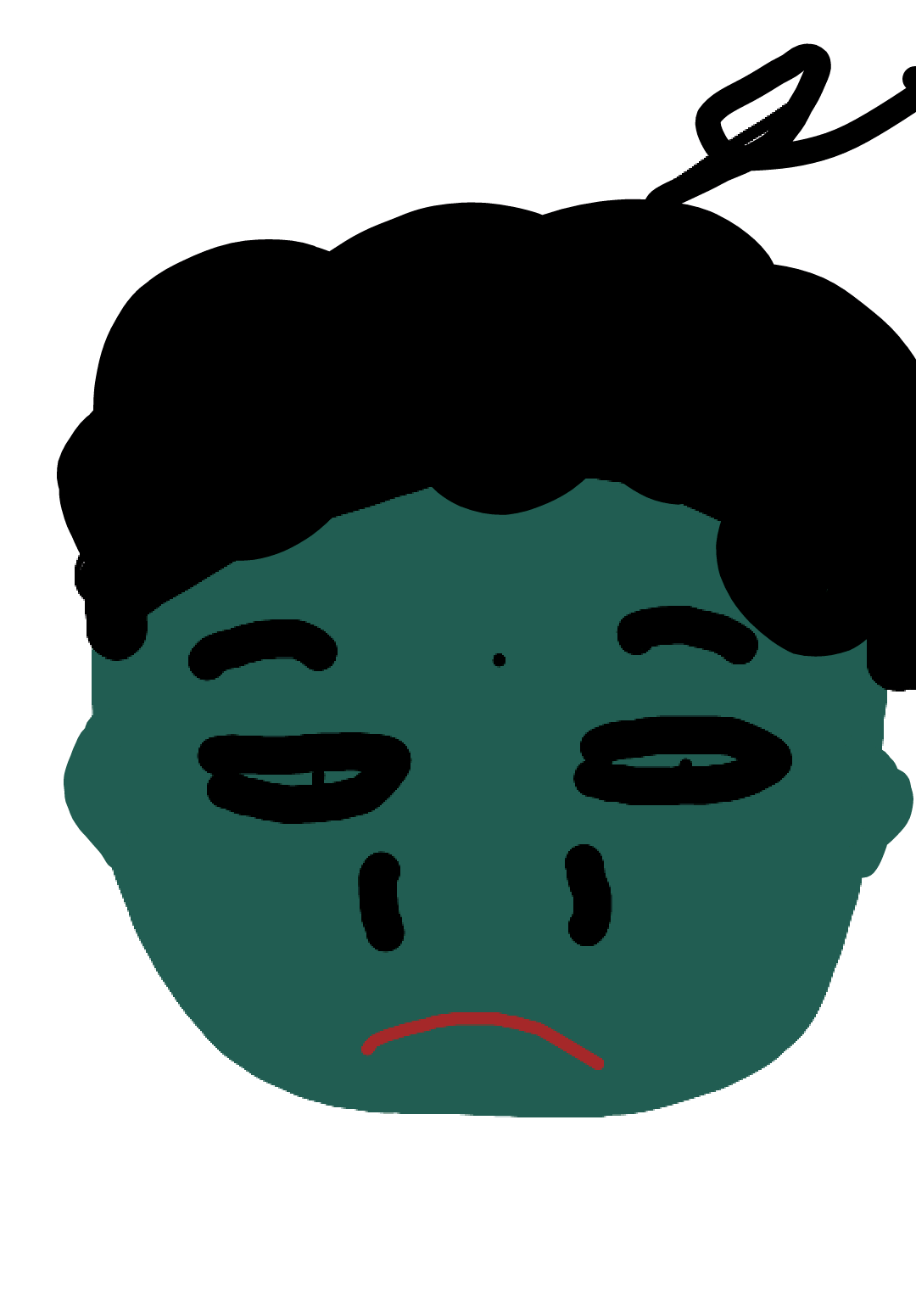 自画像を描いてみるトピ